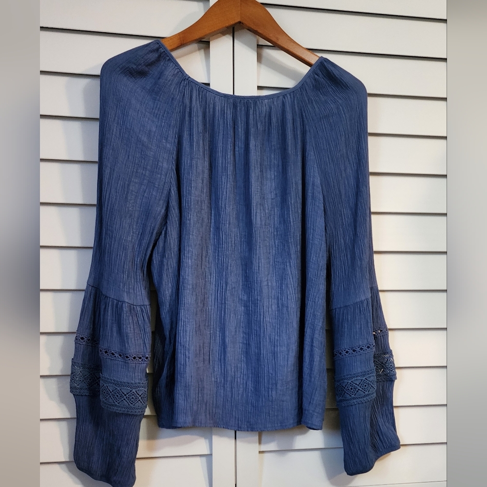 NWT BCX Women's Beautiful Trendy & Chic Style. Teal Blue Blouse XL - Picture 5 of 5